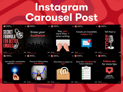 Instagram Carousel Post branding business card design design instagram carousel post instagram post logo design modern logo social media ads social media banner social media poster
