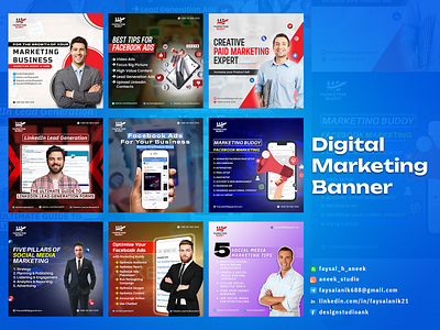 Digital Marketing Banner banner branding business card design cover design event banner facebook banner instagram post linkedin logo design marketing banner modern logo poster social media ads social media banner social media poster twitter webinar banner youtube thumbnail