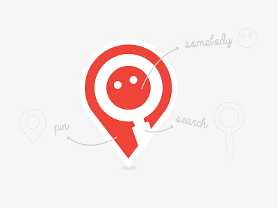 PPFinder Identity branding finder identity logo people pin red search