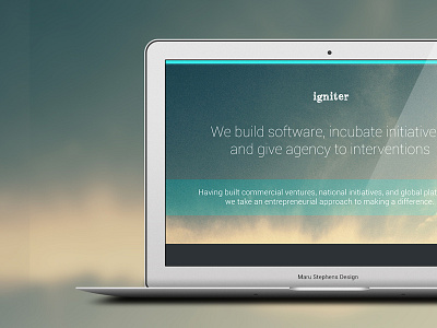 Igniter Website design one page layout website