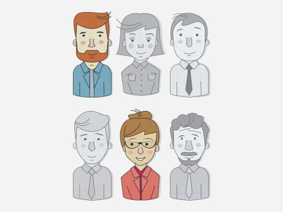 vecto people characters illustrations outline persos