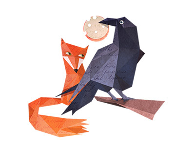 le corbeau et le renard illustration