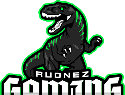 Dinosaur Logo Gaming animation design illustration logo minimal vector