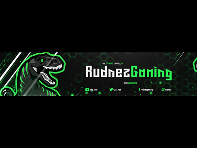 dinosaur banner gaming banner Green