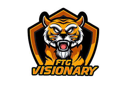 Tiger Gaming logo yellow Mascot