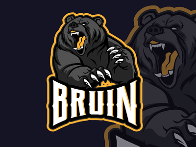 Bear gaming logo mascot roar claws