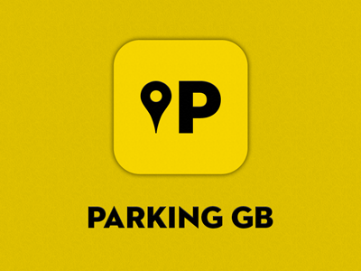 Parking GB App Icon app icon britain icon parking yellow