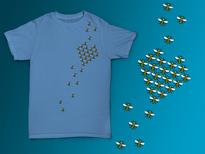 Dribbble Manchester Competition 2 Entry bees dribblemcr manchester t shirt tee