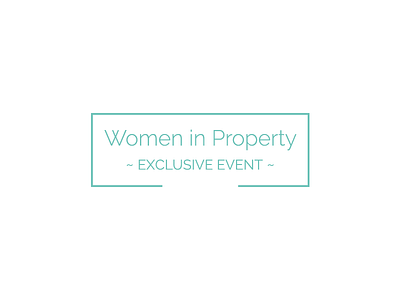 'Women in Property' Event Logo egyptian event logo logogram property teal women