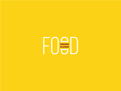 Food flat typography