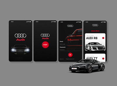 Redesign - App Audi app design figma graphic design mobile ui ui concept user interface web web designer