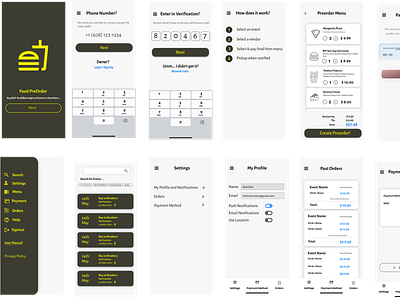 Food Pre Order for Events app branding design illustration logo minimal ux vector web website