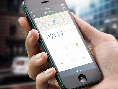 MeterFeedr Refresh add car meter mobile parking payment remote subtract time ui ux