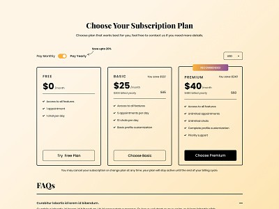 Package Page Concept concept design package sketch subscription ui web