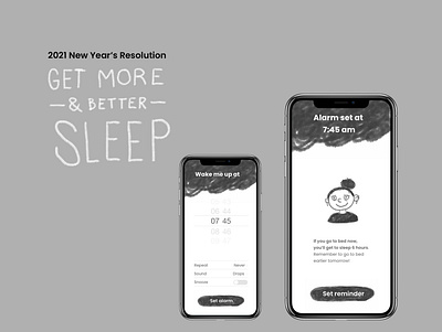 Resolution: Get more (& better) sleep app design illustration ui