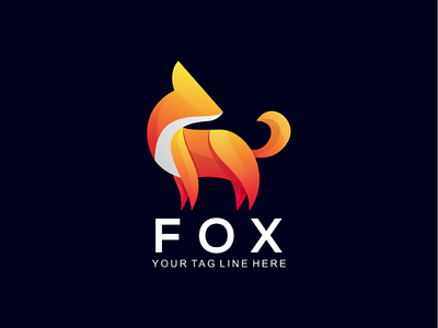Fox logo design color colorful design fox gradient logo logo design