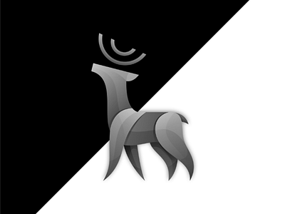 Deer logo animals color dewe gradient logo animals logo design modern