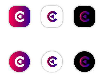 Logo Icons apps mobile brand color colorful dark gradient grapihc design icon inspirations logo logo design logo icon modern origami trend vector white