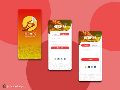 Food Delivery App Login Sign Up UI