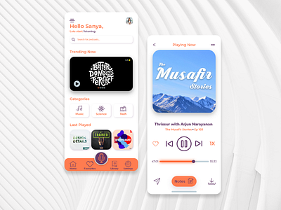 Podcast App podcast podcasting ui ux