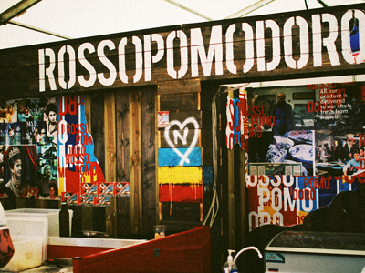 Rossopomodoro Taste Stand exhibition stand design graphic design