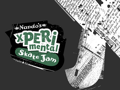 Mascot Nandos Skatejam copywriting digital events food and drink identity illustration print