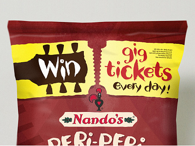 Mascot Nando's PERi-PERi Grooves food and drink illustration packaging retail