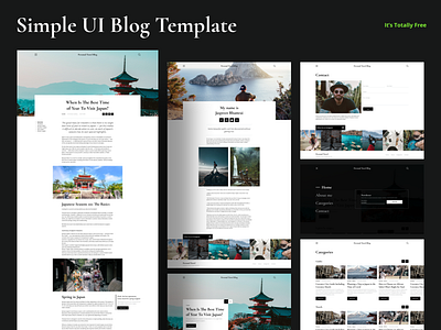 Simple UI Blog Template (FREE) by Kamil Ochenkowski on Dribbble