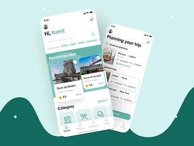 Planning trip mobile app