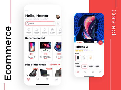 Mobile App for Electronic Store app design ecommence electronics interface ios mobile product product card shop sketch ui ux