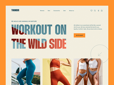 Sport clothes e-commerce branding design digital e commerce landing minimal portfolio site ui web
