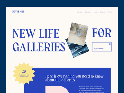 Gallery Landing Page design digital landing minimal portfolio site ui ux web