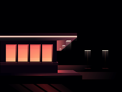 Vector Building building dark digital illustration illustrator minimal night vector windows