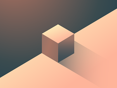 Geometric Cube 01 color cube enviroment exploration game illustration isometric light minimal vector wallpaper