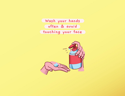 Wash Your Hand often & avoid touching your face adobe illustrator corona covid 19 design illustraion people reminder stayhome vector wash hands