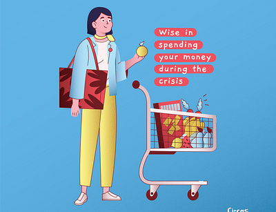 wise in spending your money during the crisis books corona covid 19 design illustraion illustration people reading stayhome vector