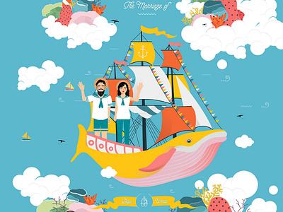 Sailor in fantasy land design illustration vector