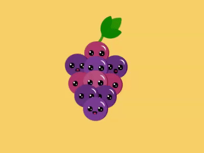crazy grapes animation css design flat html
