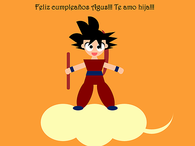 Goku in the cloud... animation css design flat html
