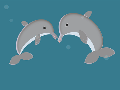 Sweet Dolphins... animation css design flat gradients html