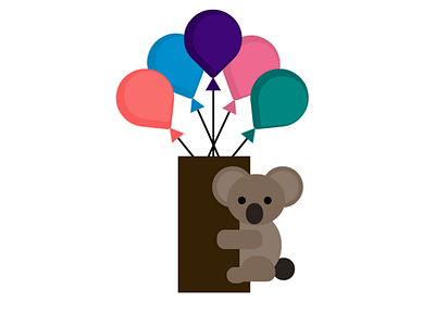 Koalas flight... animation css design flat html