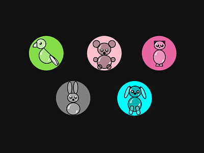 Cristal pets css design flat html icons