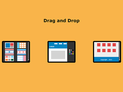 Drag and drop animation css design flat gradients html