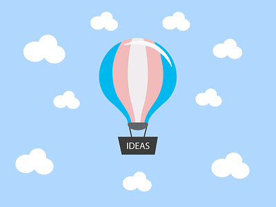 Ideas baloon design flat illustration