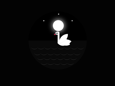 The lake of swan animation css design flat html