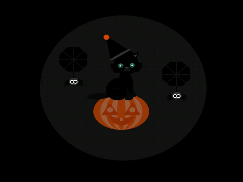 Waiting Haloween... animation css design flat html