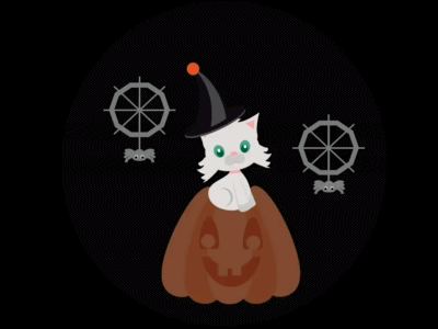 SVG's Waiting Haloween version animation css design flat html svg