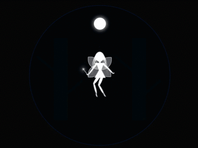 Css fairy night... animation css design flat html