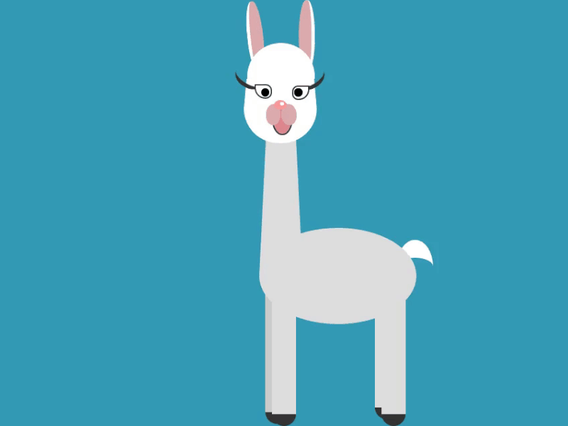 Css llama... animation css design flat html