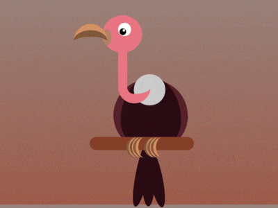Vulture... animation css design flat html